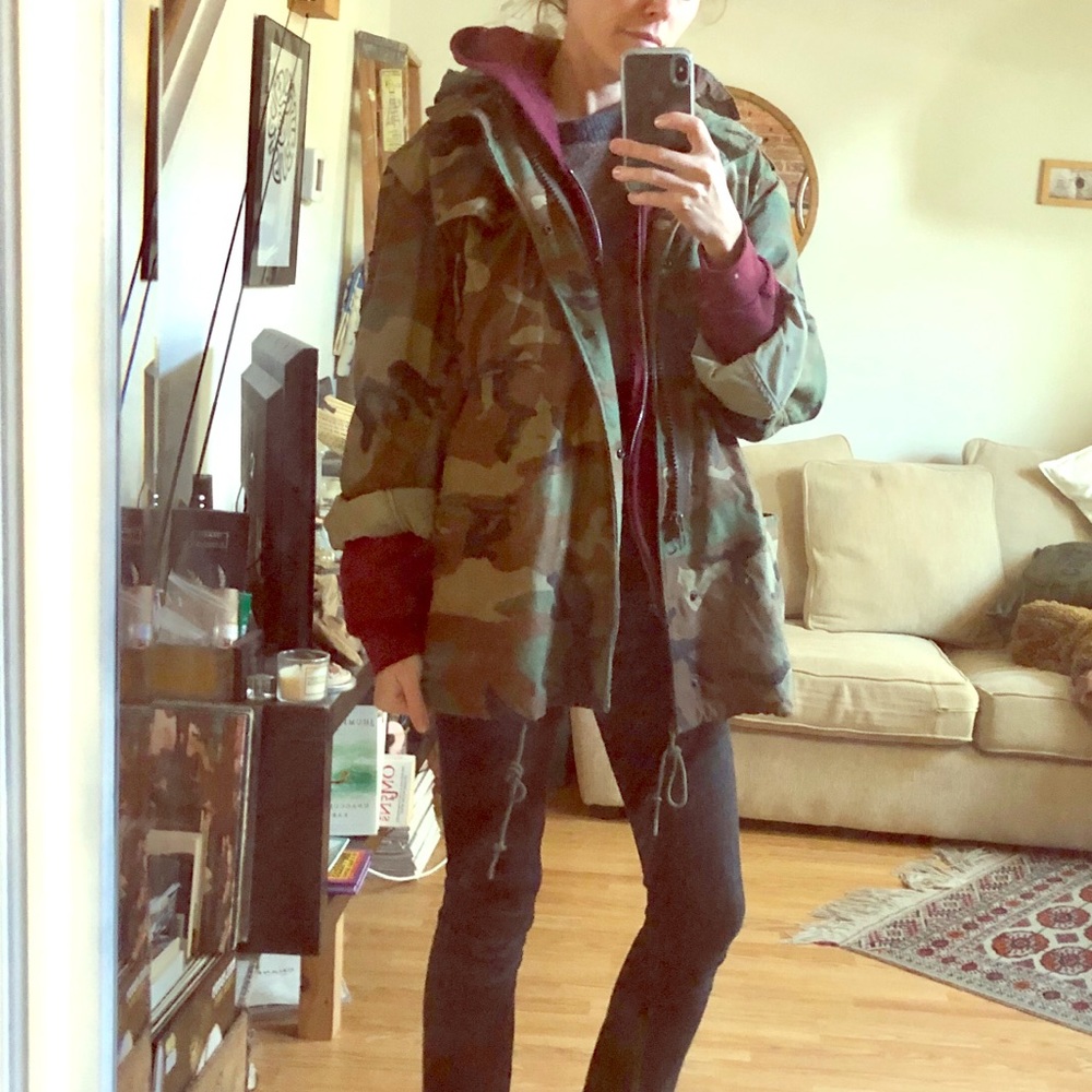 Vintage Embroidered Camo Jacket